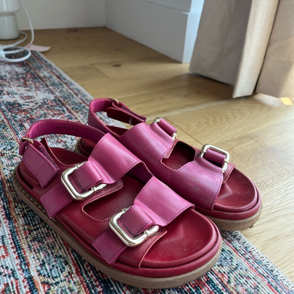 Alohas HARPER CREAM LEATHER SANDALS